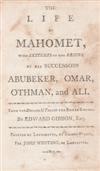 (ISLAM.) GIBBON, EDWARD. The Life of Mahomet. With Sketches of the reigns of Abubeker, Omar, Othman and Ali.